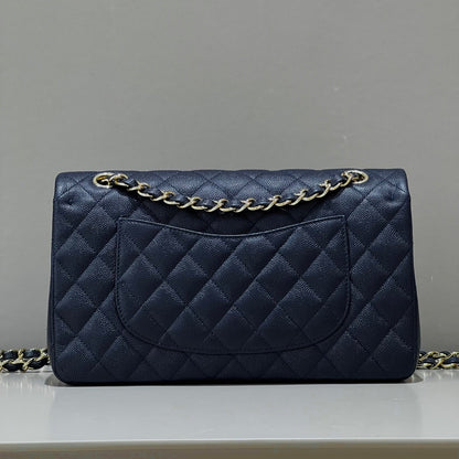 CH CLASSIC 11.12 HANDBAG 25.5 Small Grained Calfskin Dark Blue