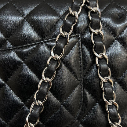 CH  CLASSIC 11.12 HANDBAG 25.5 Lambskin Black