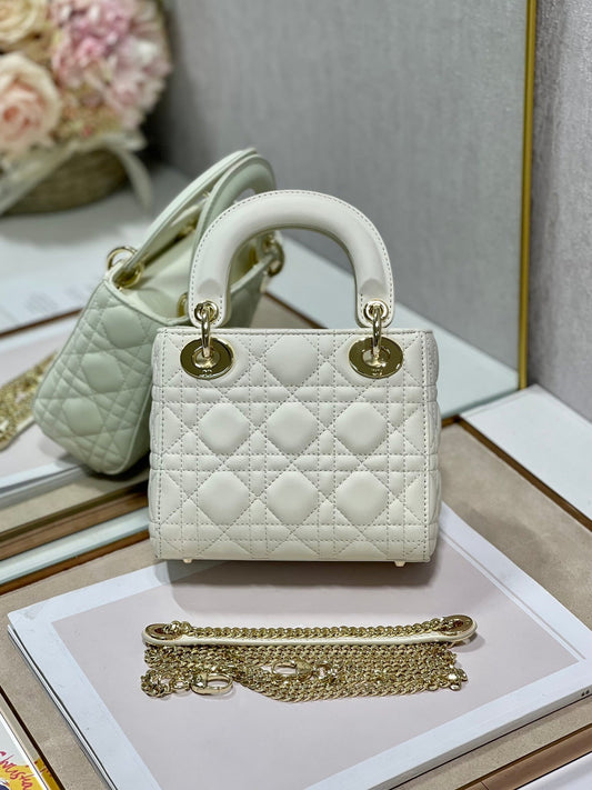 DO Mini Lady Bag Latte Cannage Lambskin
