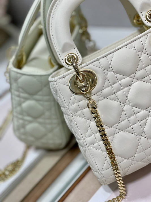 DO Mini Lady Bag Latte Cannage Lambskin