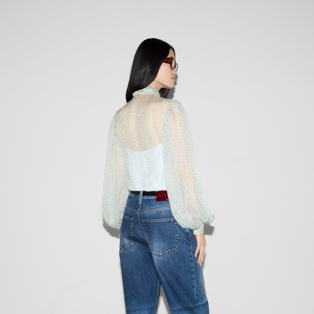 guc 25ss silk buttons shirt
