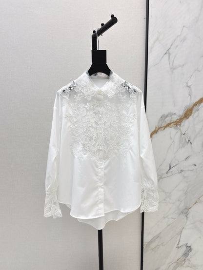 er 25ss lace buttons shirt