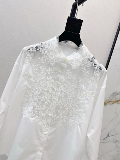 er 25ss lace buttons shirt