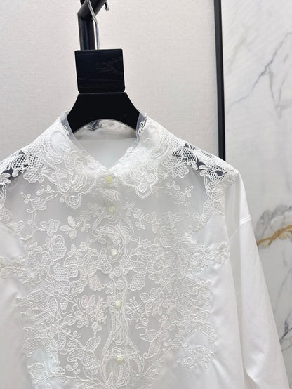 er 25ss lace buttons shirt