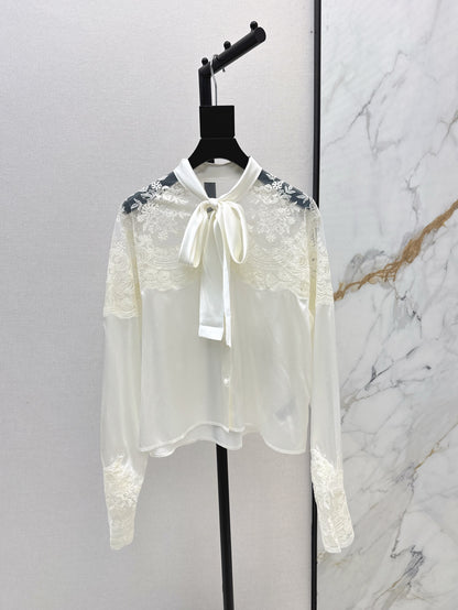 ER 25SS lace Silk shirt