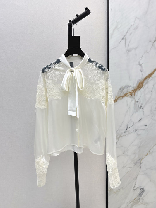 ER 25SS lace Silk shirt