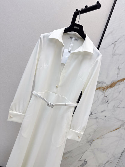 DIO 25SS V NECK SHIRT DRESS