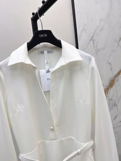 DIO 25SS V NECK SHIRT DRESS