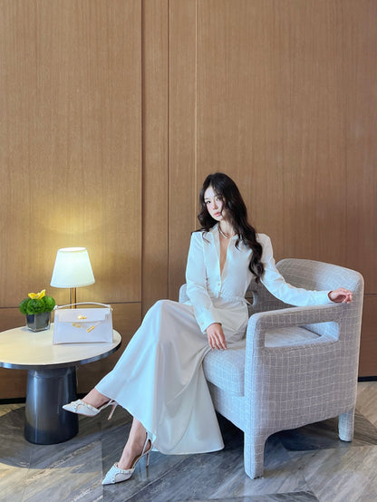 DIO 25SS V NECK SHIRT DRESS