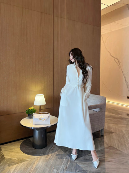 DIO 25SS V NECK SHIRT DRESS