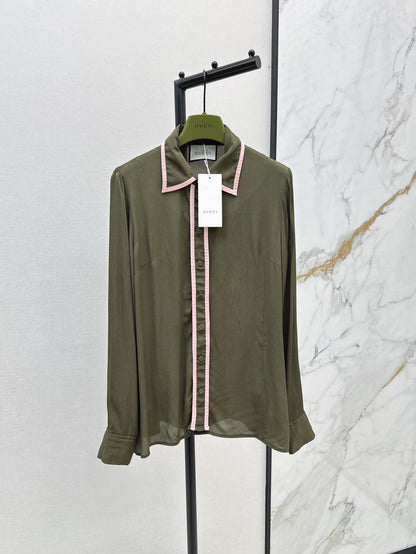 G 25ss silk buttons shirt