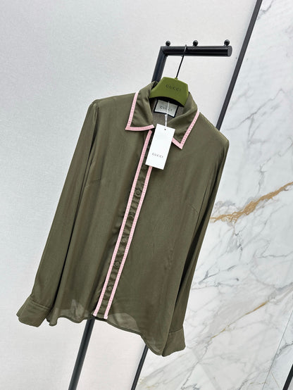 G 25ss silk buttons shirt