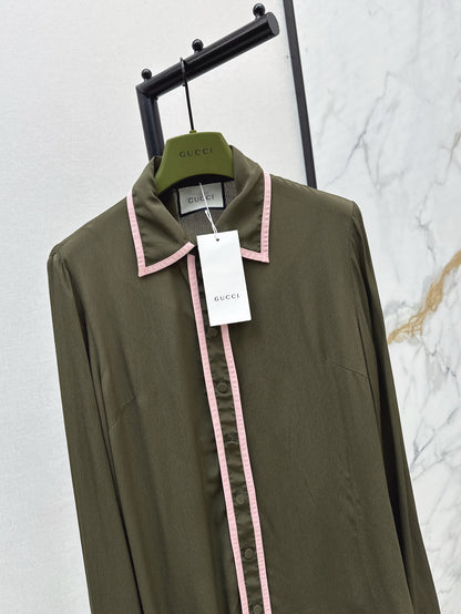 G 25ss silk buttons shirt