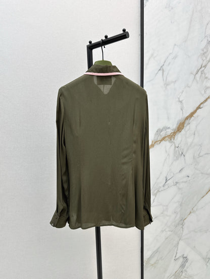 G 25ss silk buttons shirt