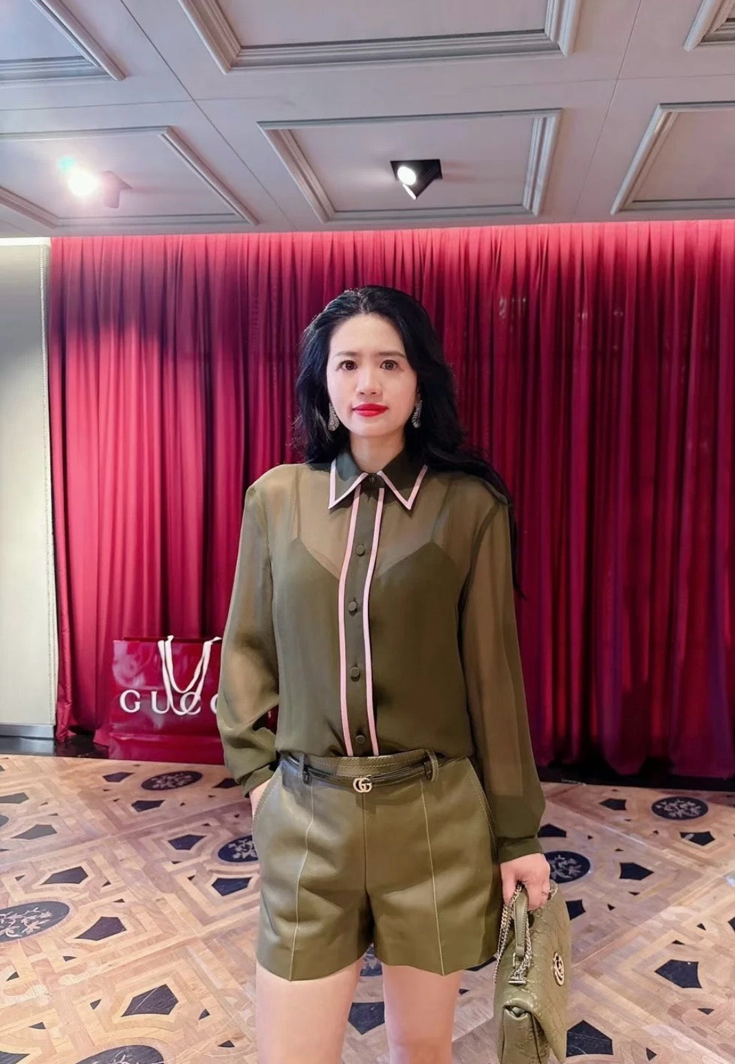 G 25ss silk buttons shirt