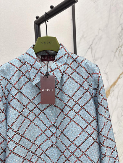 G 25ss Silk jacquard shirt