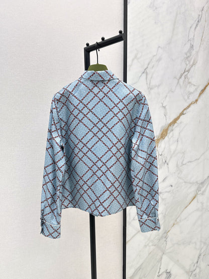 G 25ss Silk jacquard shirt