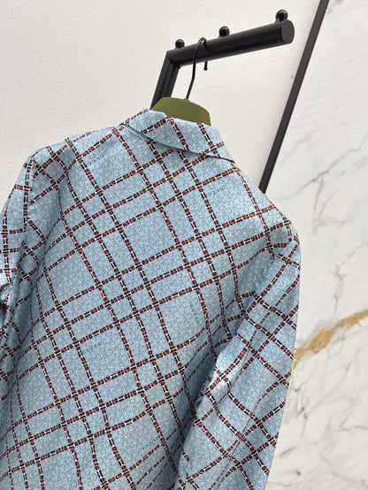 G 25ss Silk jacquard shirt