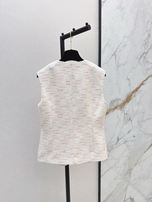 Ch 25ss woven vest