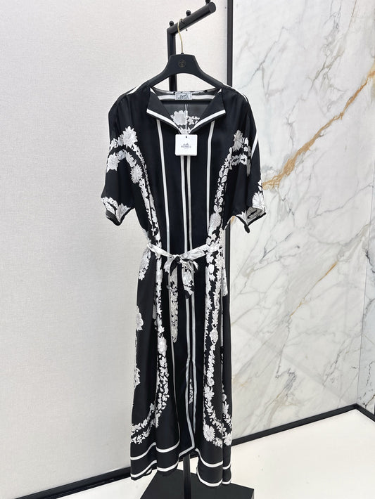 H 25ss Silk long dress