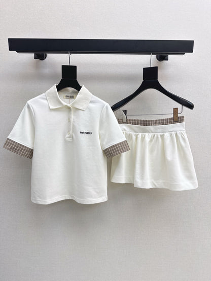 Mi 25ss polo skirt set