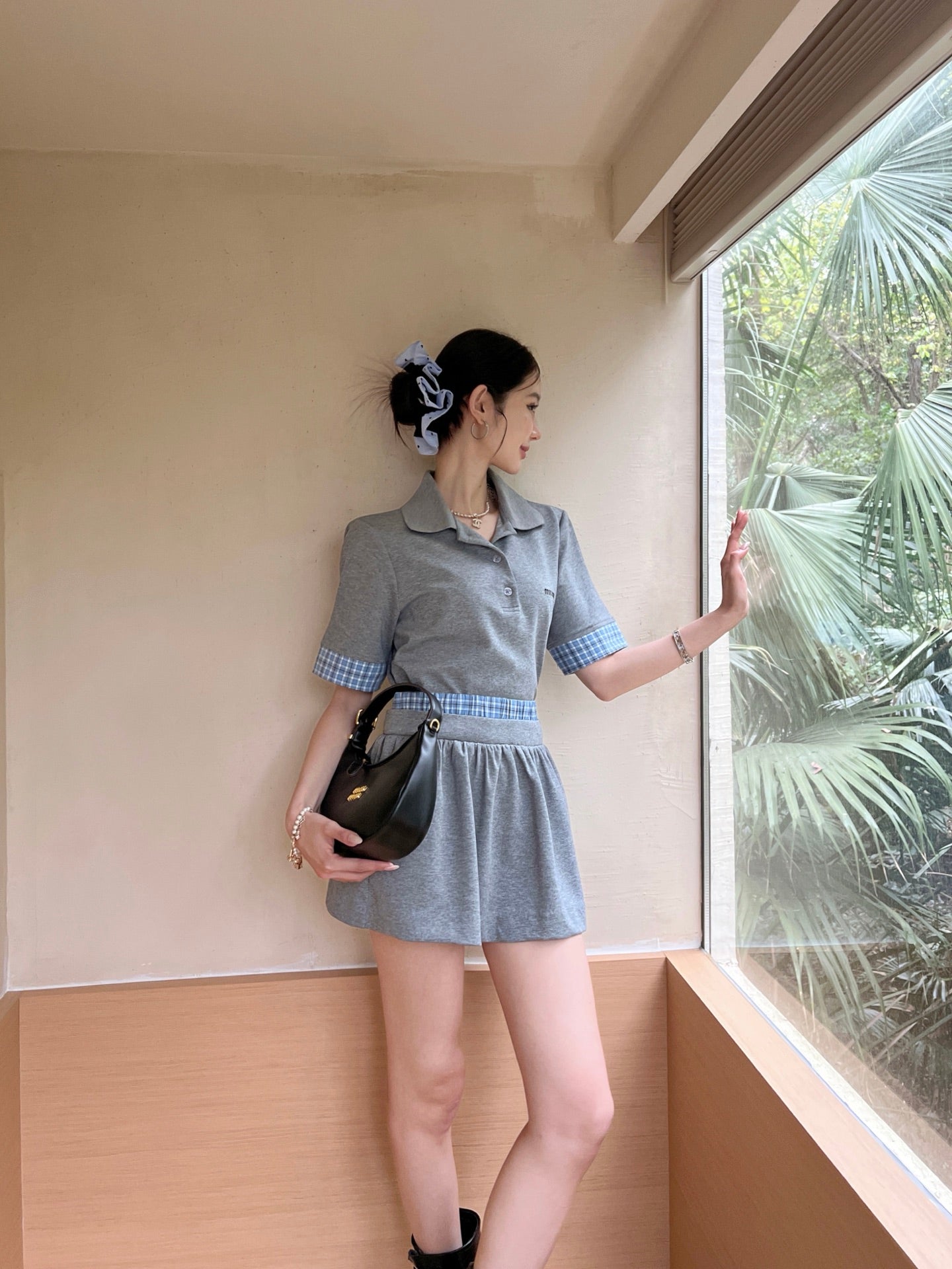 Mi 25ss polo skirt set
