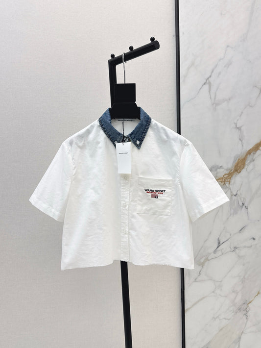 Alexand 25ss crop shirt