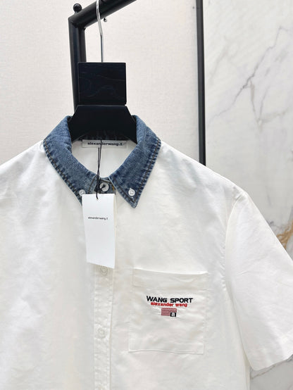 Alexand 25ss crop shirt