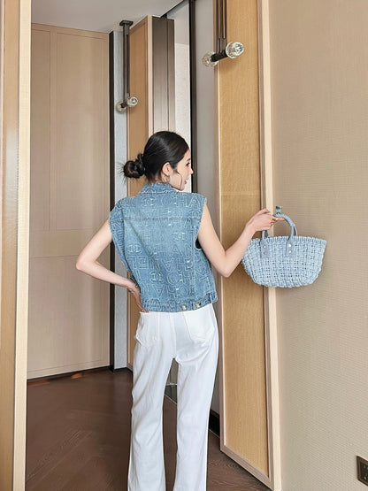 Ch 25ss embroidered vest