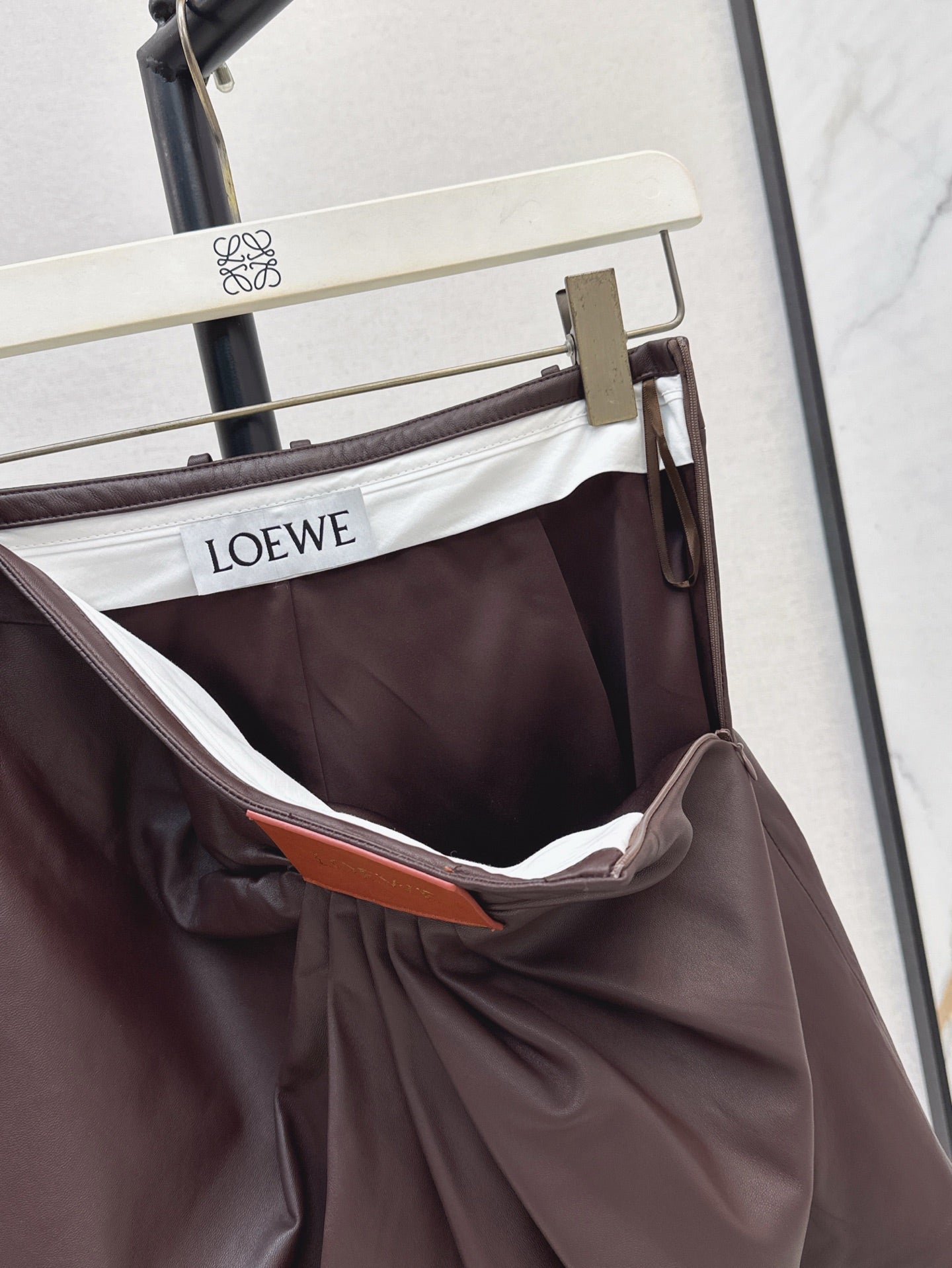 Loe 25ss leather skirt