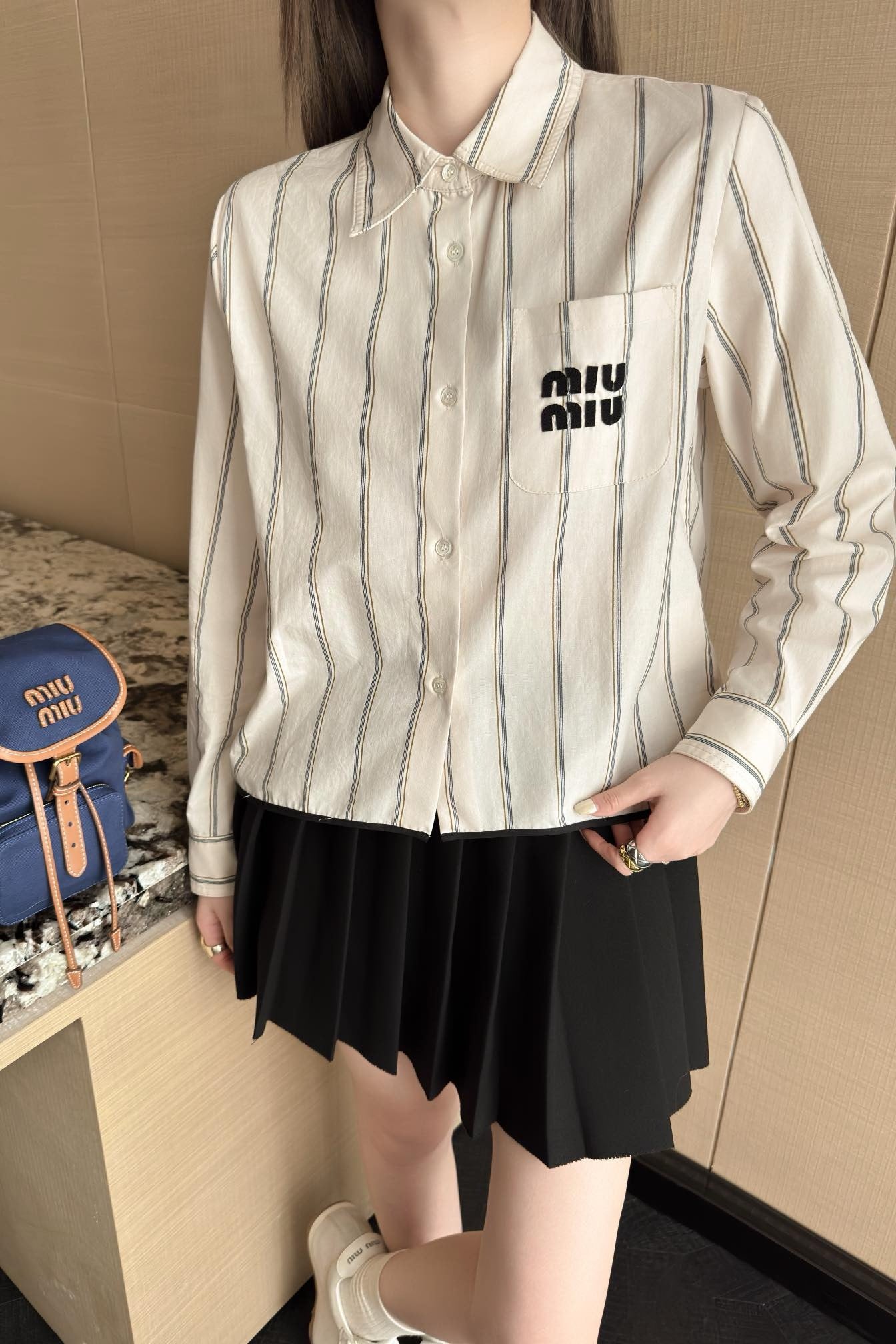 Mi 25ss shirt skirt set