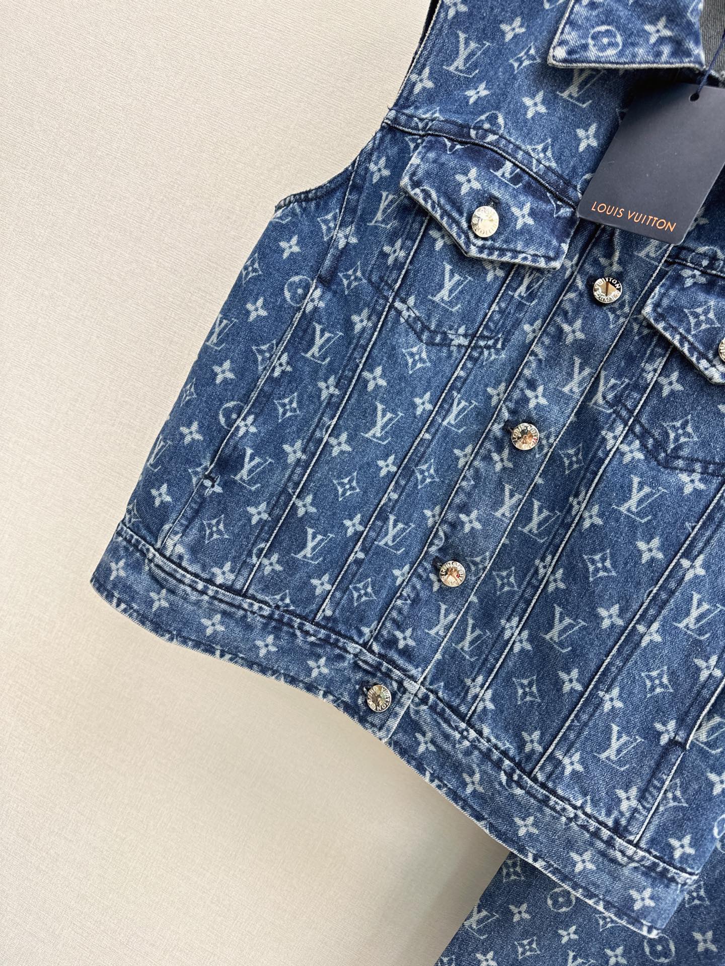 L 25ss monogram denim suit