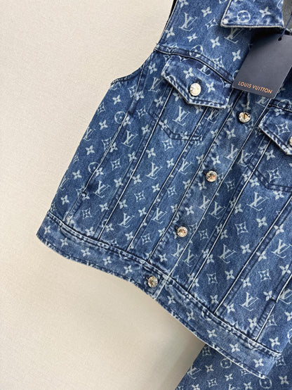 L 25ss monogram denim suit