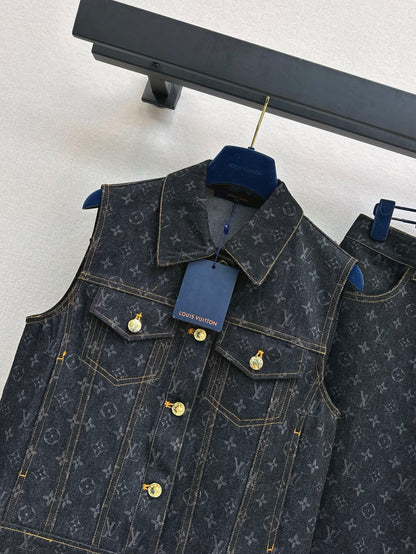 L 25ss monogram denim suit