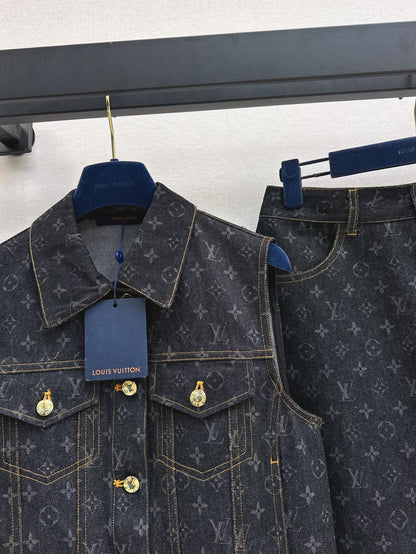 L 25ss monogram denim suit