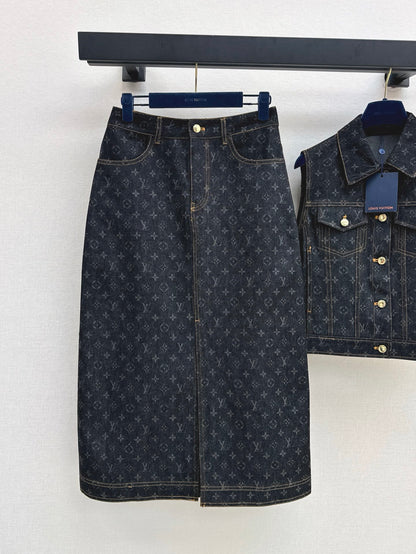 L 25ss monogram denim suit