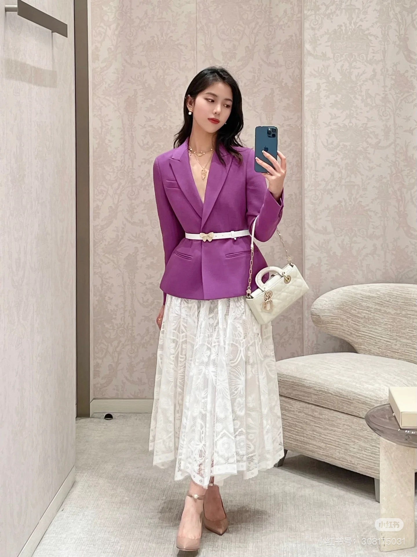 D 25ss lace skirt