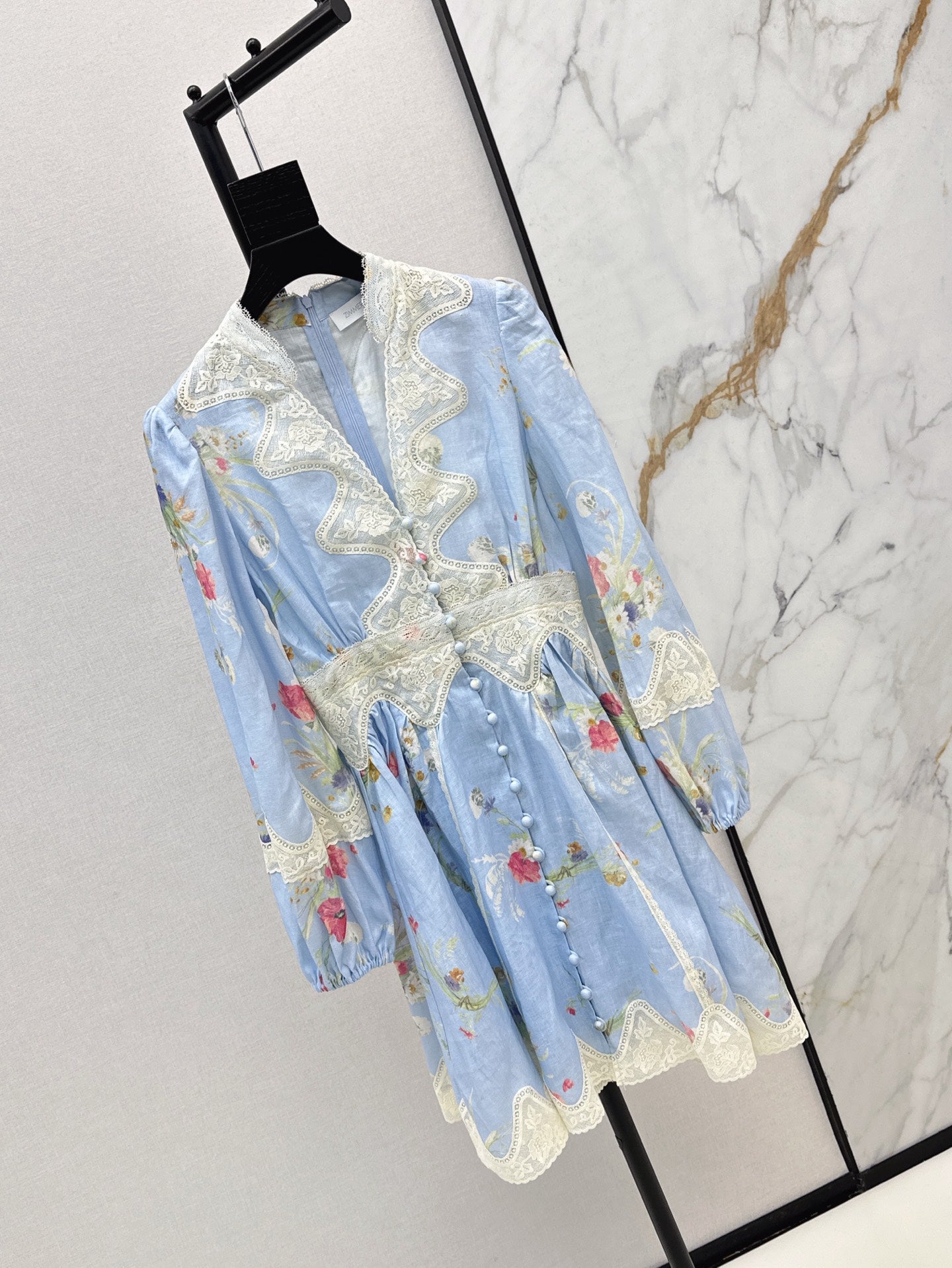 zimm 25ss linen lace dress