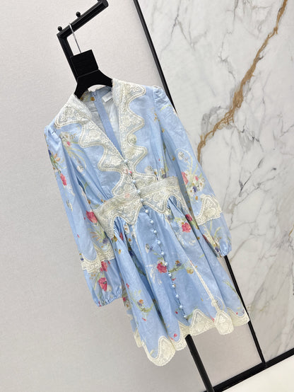 zimm 25ss linen lace dress