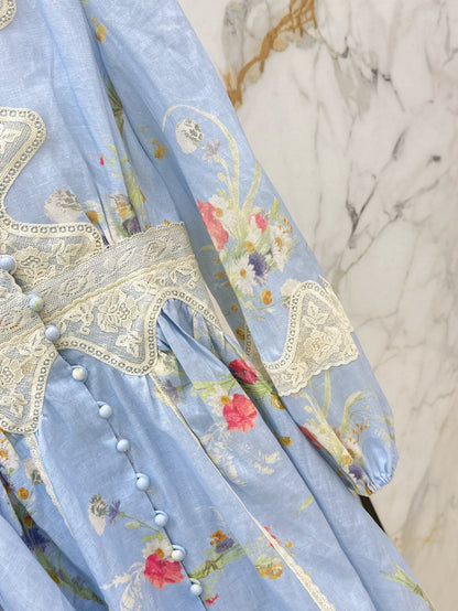 zimm 25ss linen lace dress