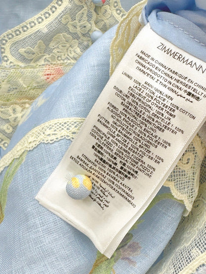 zimm 25ss linen lace dress