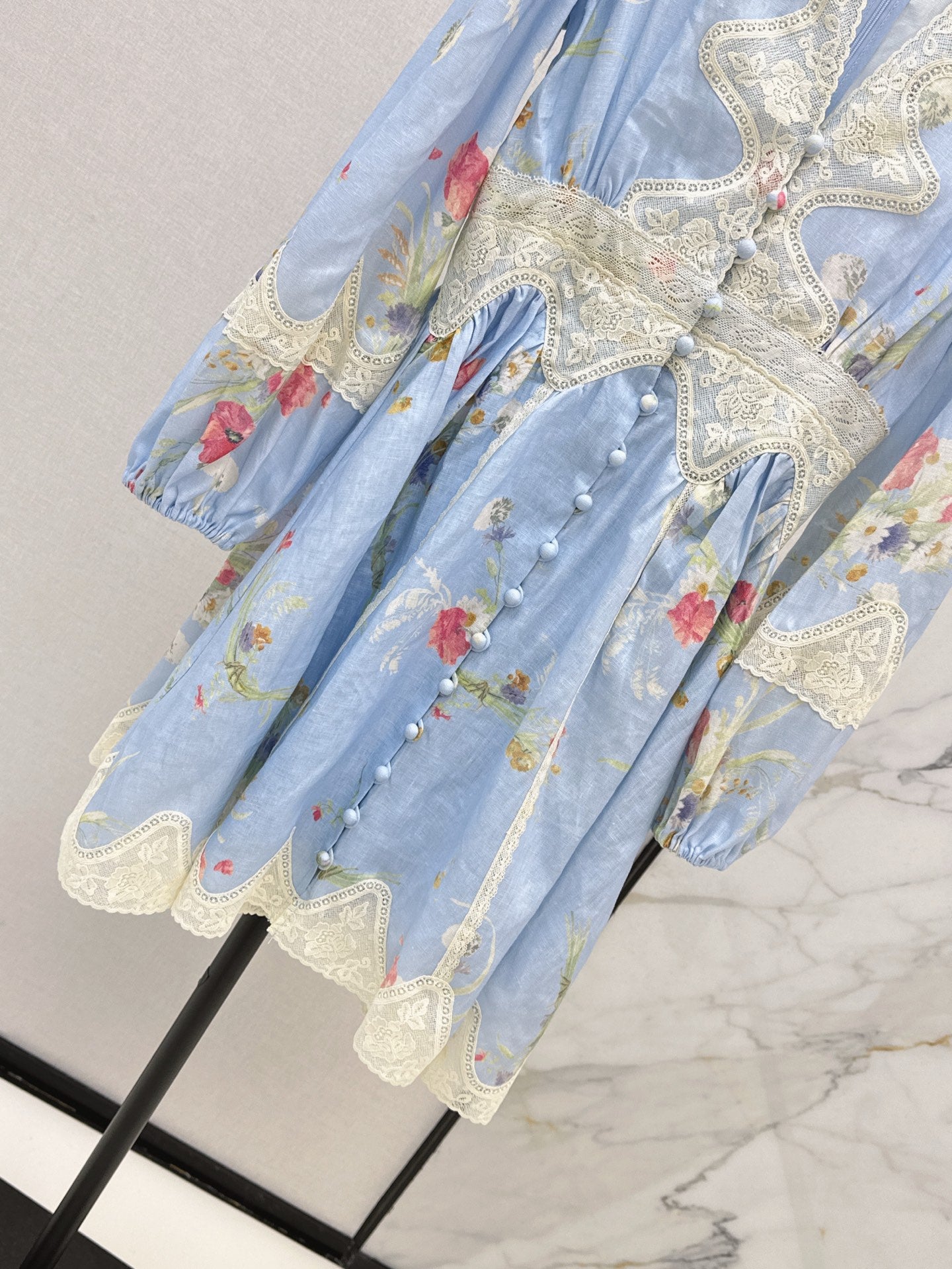 zimm 25ss linen lace dress