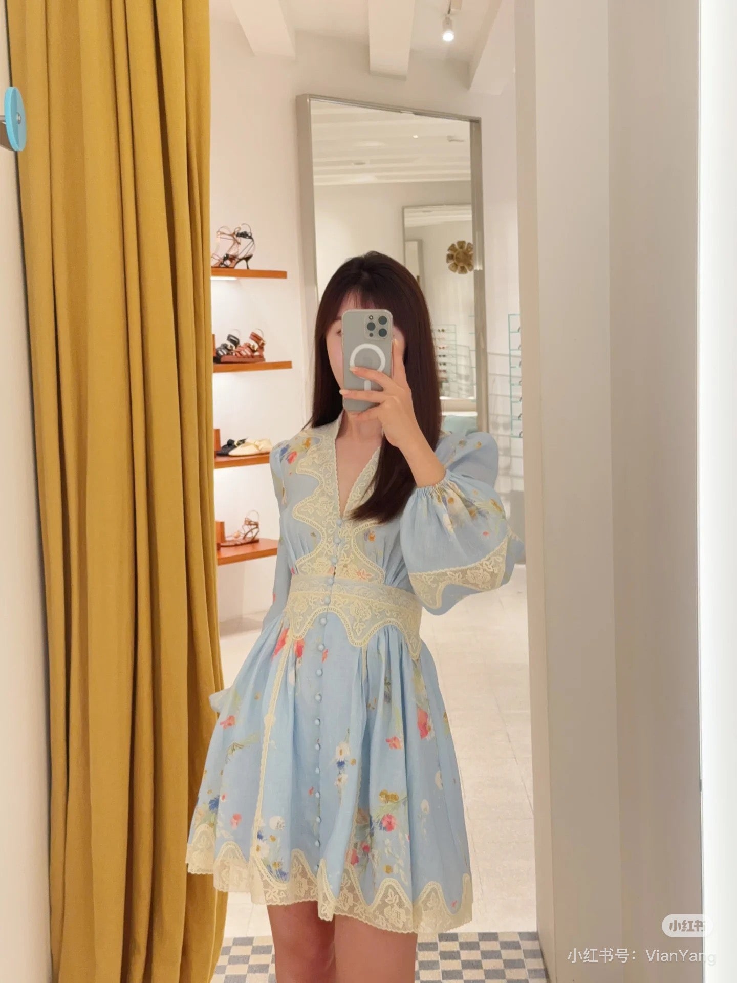 zimm 25ss linen lace dress