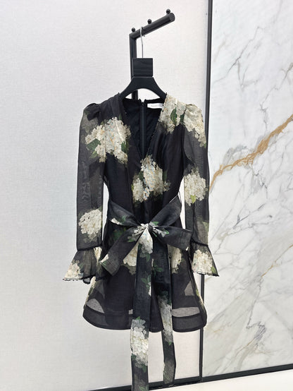 zimm 25ss print silk dress