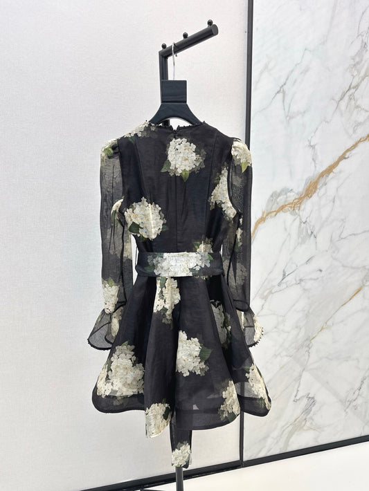 zimm 25ss print silk dress