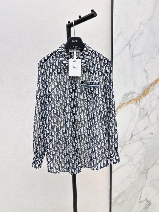 D 25ss print buttons shirt