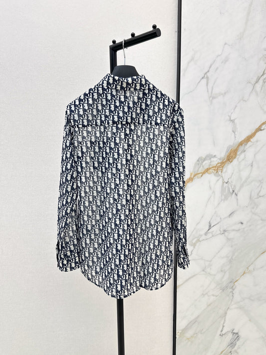 D 25ss print buttons shirt
