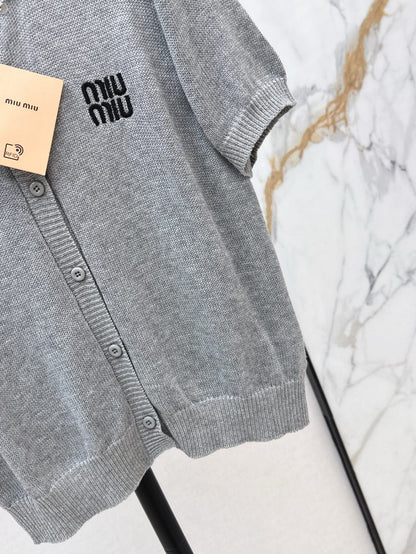 Miu 25ss beaded cardigan