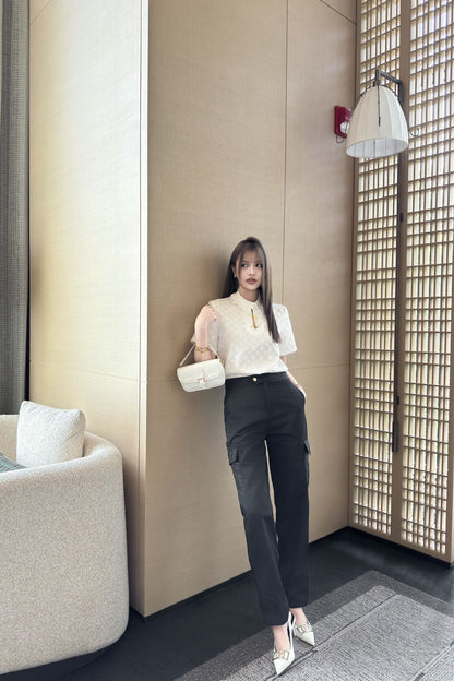L 25SS print cargo pants
