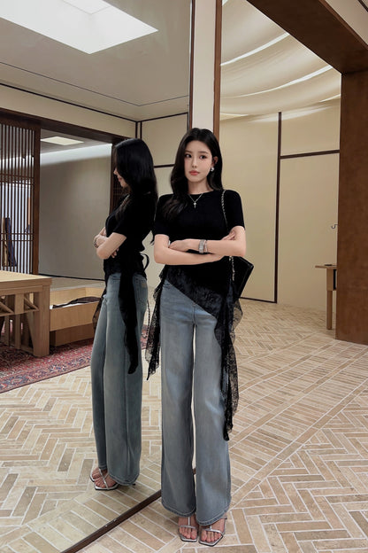 M 25SS Lace knitted shirt